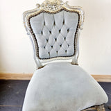 Pair of French Silver and Grey Chairs