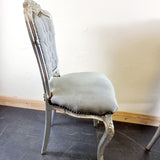 Pair of French Silver and Grey Chairs