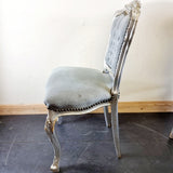 Pair of French Silver and Grey Chairs