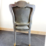 Pair of French Silver and Grey Chairs