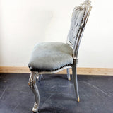 Pair of French Silver and Grey Chairs