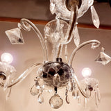 Vintage Murano Glass Three Branch Chandelier