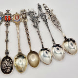 10 Silver Enamel Souvenir Collectors Tea Spoon.