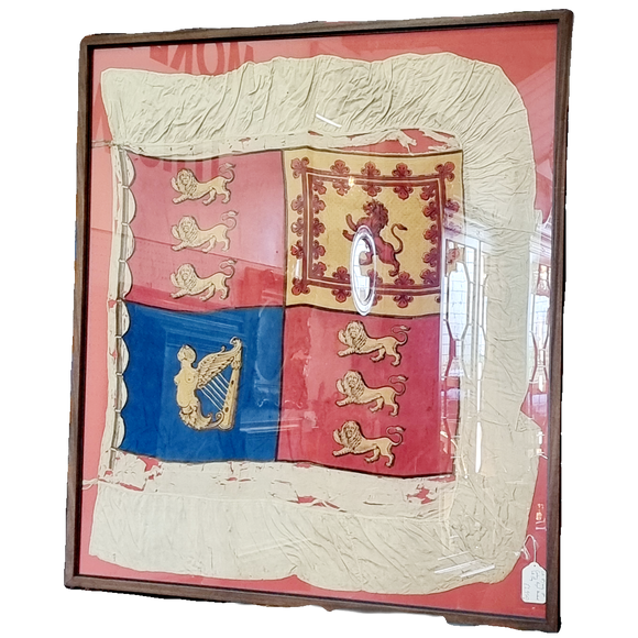 Rare 1837 Antique Royal Standard Silk Flag.