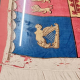 Rare 1837 Antique Royal Standard Silk Flag.