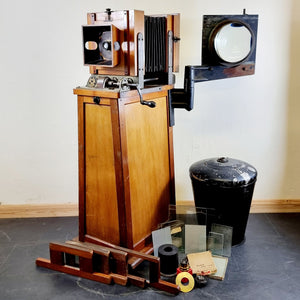Large Antique Ensign Studio Camera on Plinth Stand
