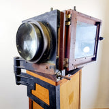 Large Antique Ensign Studio Camera on Plinth Stand