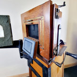 Large Antique Ensign Studio Camera on Plinth Stand