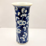 Antique Chinese Kangxi Blue And White Signed Prunus Vase