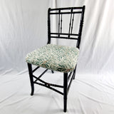 Ebonised 19th Century Antique Faux Bamboo Side Chair