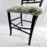 Ebonised 19th Century Antique Faux Bamboo Side Chair