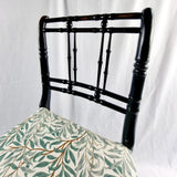 Ebonised 19th Century Antique Faux Bamboo Side Chair