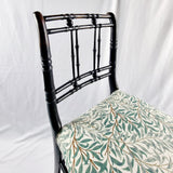 Ebonised 19th Century Antique Faux Bamboo Side Chair