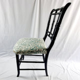 Ebonised 19th Century Antique Faux Bamboo Side Chair