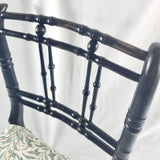 Ebonised 19th Century Antique Faux Bamboo Side Chair