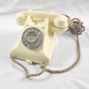 Vintage GPO Bakelite Ivory Coloured 300 Series Telephone