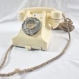 Vintage GPO Bakelite Ivory Coloured 300 Series Telephone