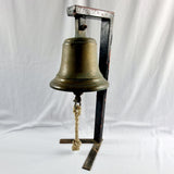 Antique Large Bronze Ships Bell on Stand