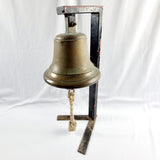 Antique Large Bronze Ships Bell on Stand