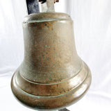 Antique Large Bronze Ships Bell on Stand