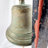 Antique Large Bronze Ships Bell on Stand