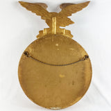 Antique Gilt Framed Convex Mirror with Eagle Finial.