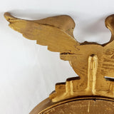 Antique Gilt Framed Convex Mirror with Eagle Finial.