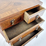 Antique circa 1900s Mahogany and Satinwood Veneered Apprentice Piece Chest of Drawers