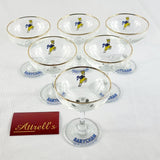 Set of Six Vintage Babycham Glasses