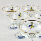 Set of Six Vintage Babycham Glasses