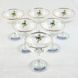 Set of Six Vintage Babycham Glasses