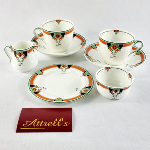 Vintage Rare Art Deco Royal Doulton Tea Set H 3550