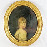 Pair of Antique Portrait Oil on Canvas of Two Young Girls.