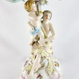 19th Century German Porcelain Candelabra in the Manner of Meissen.