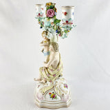 19th Century German Porcelain Candelabra in the Manner of Meissen.