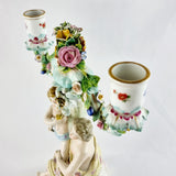 19th Century German Porcelain Candelabra in the Manner of Meissen.