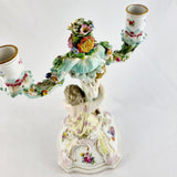 19th Century German Porcelain Candelabra in the Manner of Meissen.