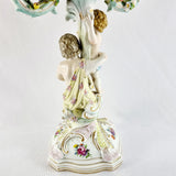 19th Century German Porcelain Candelabra in the Manner of Meissen.