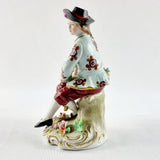 Antique 19th Century Sitzendorf German Figure of a Flower Seller