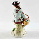Antique 19th Century Sitzendorf German Figure of a Flower Seller