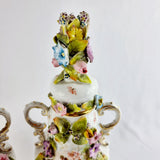 19th Century Antique Pair of Lidded Vases by Victoria Carlsbad Austria