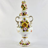 19th Century Antique Pair of Lidded Vases by Victoria Carlsbad Austria