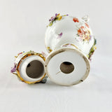 19th Century Antique Pair of Lidded Vases by Victoria Carlsbad Austria