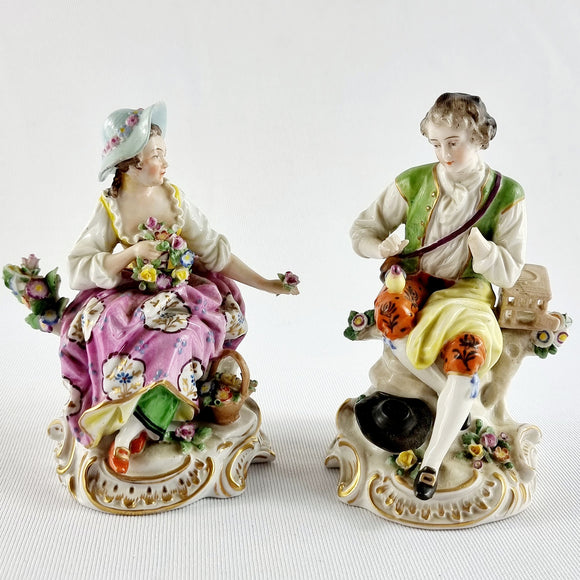 Antique 19th Century Derby? Edme Samson Porcelain Figures