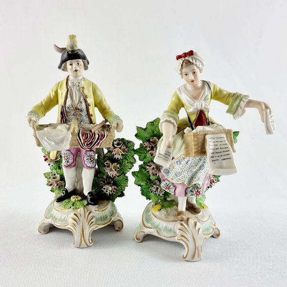 Pair of Antique Derby Style Edme Samson French Figurines