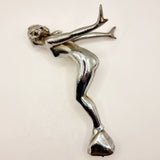 Large Vintage Chrome Art Deco Nude Diver Car Mascot