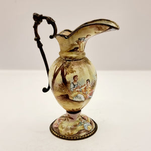 Antique Circa 1800s Vienna Enamel Ewer/Jug.