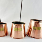 Set of Three Antique Copper Graduating Set of Cider Measures
