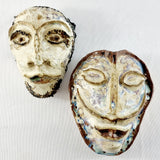 Two Oceanic Pottery Wall Masks