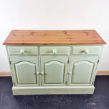 Painted Pine Three Section Sideboard